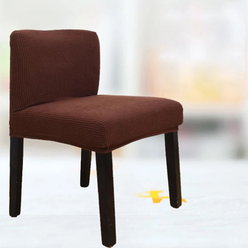 Эластичный флисовый чехол для обеденного стула с низкой спинкой чехлы домашнего