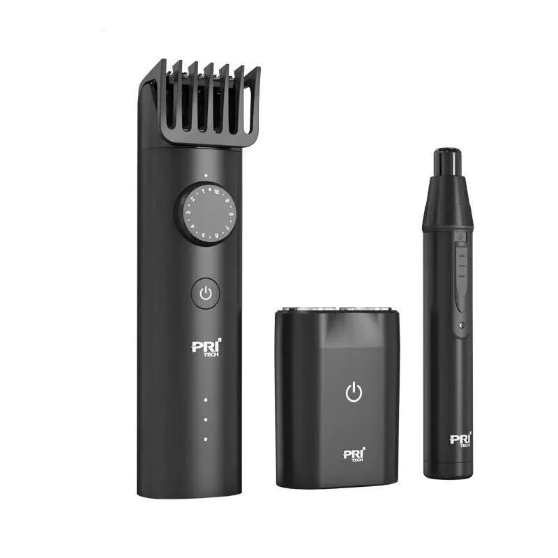 Pritrch Men's Travel Set Hair Clipper Men's Electric Shaver Nose Hair Trimmer Can Be Washed Portable Travel Multi -Use Set enlarge