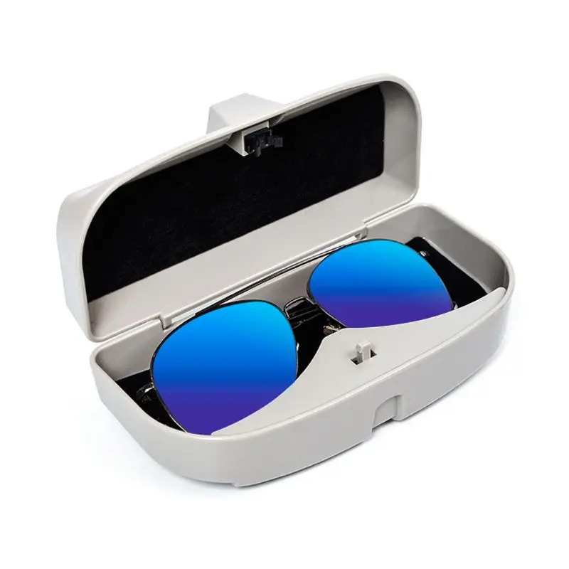 Car Sun Visor Sunglasses Case Holder Eye Glasses Organizer Box with A Double Snap Clip Design Includes 2 Gas or Credit Card | Автомобили и