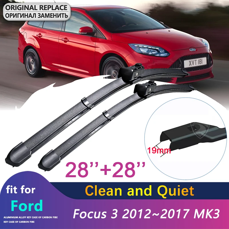 

New Front Wiper Blades for Ford Focus 3 2012 2013 2014 2015 2016 2017 MK3 60 Accessories Auto Car Windscreen Exterior Details