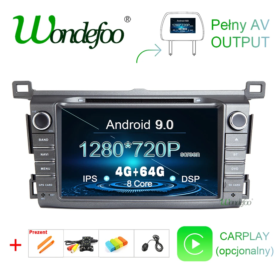 DSP AV выход ips экран 4G Android 9,0 автомобиля gps для Toyota RAV4 2013 DVD плеер Мультимедиа навигации автомобиля радио