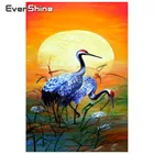 Evershine Diy алмазов картина вышивки крестом Животные полный квадратный алмаз вышивка Кран картина Алмазная мозаика украшения дома