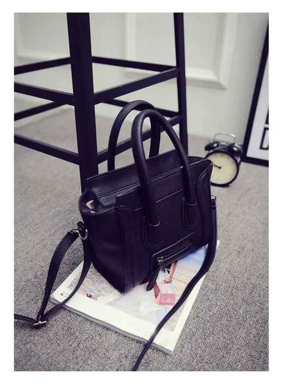 Bolsos Mujer, трапециевидная смайликовая сумка через плечо, роскошная Брендовая женская сумка из искусственной кожи, сумка через плечо, сумки известного дизайнера