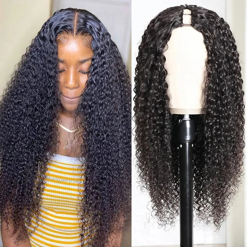 Парик с кудрявыми U образными волосами парики размера открытия 2x4 1X3 3B 3C парик