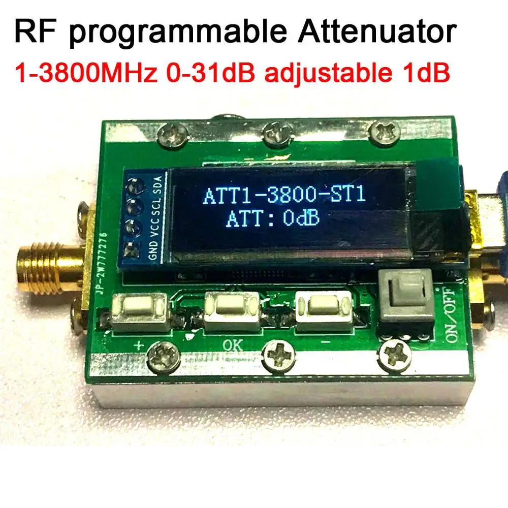 DYKB-atenuador de RF programable Digital, 1MHZ-3800MHz, control 0-31dB, paso ajustable, 1dB, PC controlable