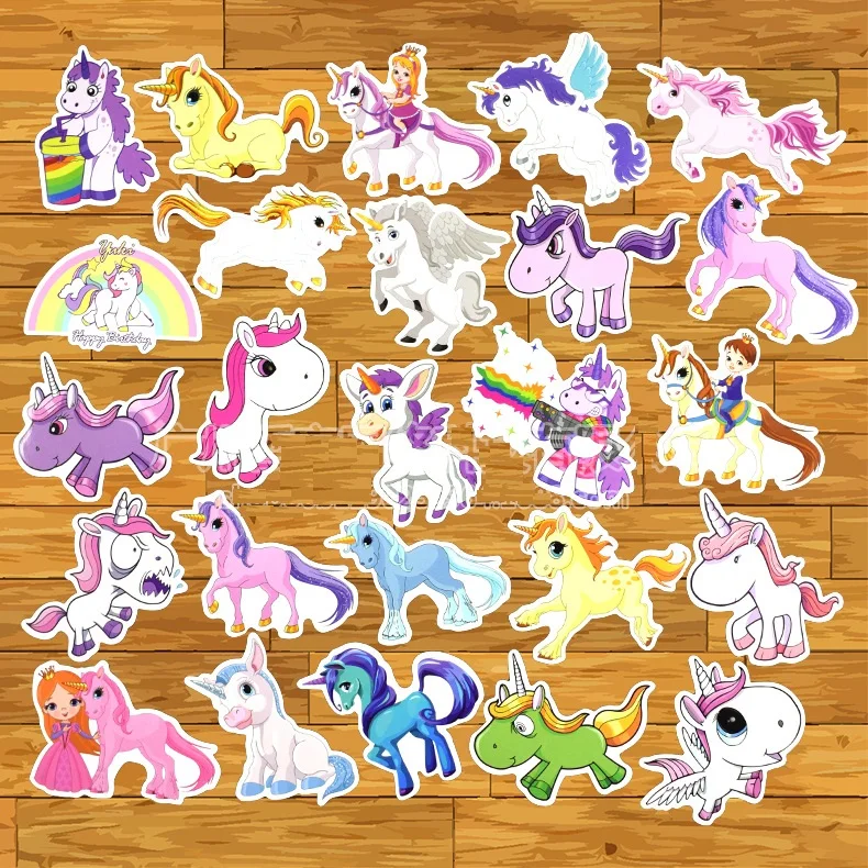 50 шт. наклейки с единорогом для ноутбука бутылки воды гидро колба СКЕЙТБОРД