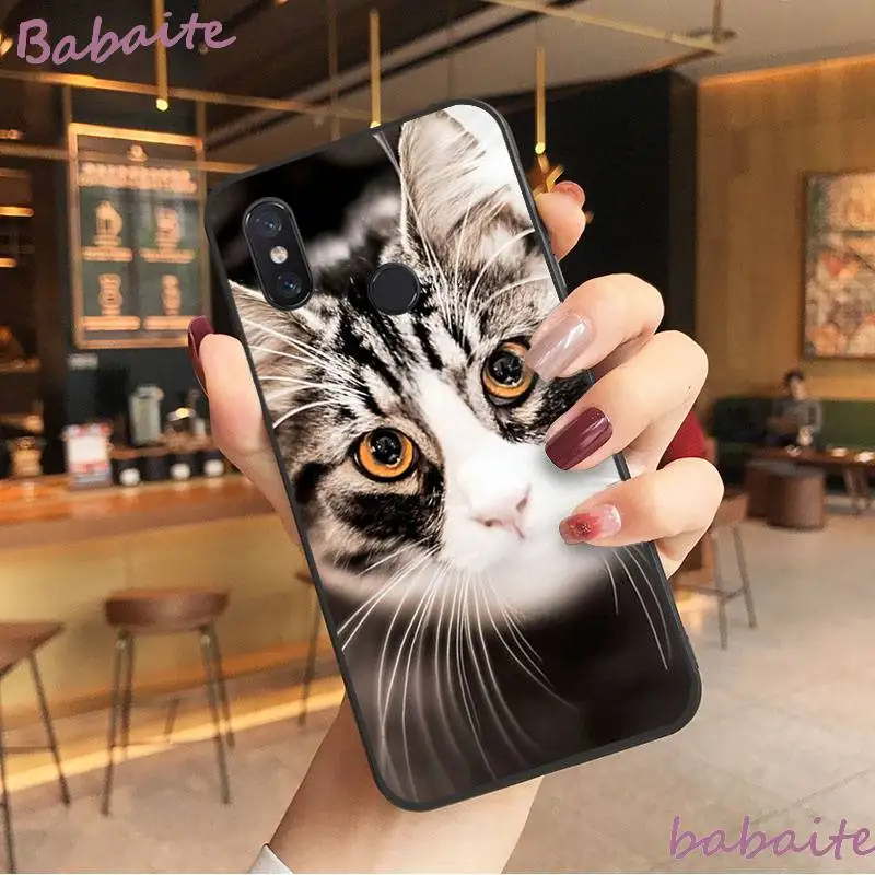 

Babaite Black Cat Watch Eyes Coque Shell Phone Case for XiaoMi MI mix2s max2 3 A1 5 NOTE 2 3 redmi S2 5A Mobile Cases