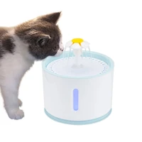 pet mute drinking fountain dispenser pet cat dog water fountain with led electric usb automatic fuente de agua para gato