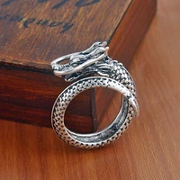 1 piece of three dimensional new retro exaggerated dragon ring fashion personality dragon open adjustable ring jewelry as a gift