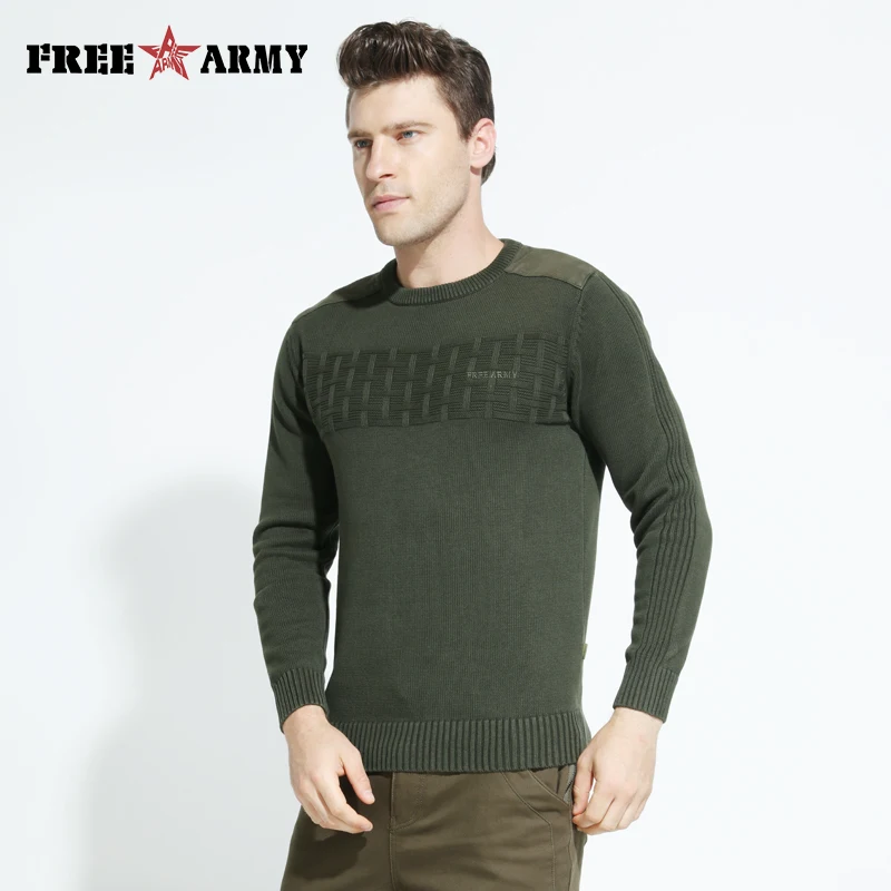 FreeArmy New Casual Men's Sweater O-Neck Slim Fit Knittwear Mens Sweaters Pullovers Homme Winter Thick Clothing M-3XL B003