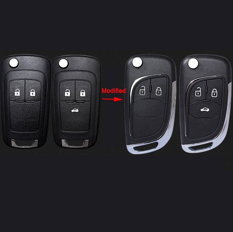 OkeyTech для Vauxhall, Opel Insignia Astra модифицированный Флип складной чехол для дистанционного ключа чехол для Chevrolet LOVA/Aveo/Cruze для Buick
