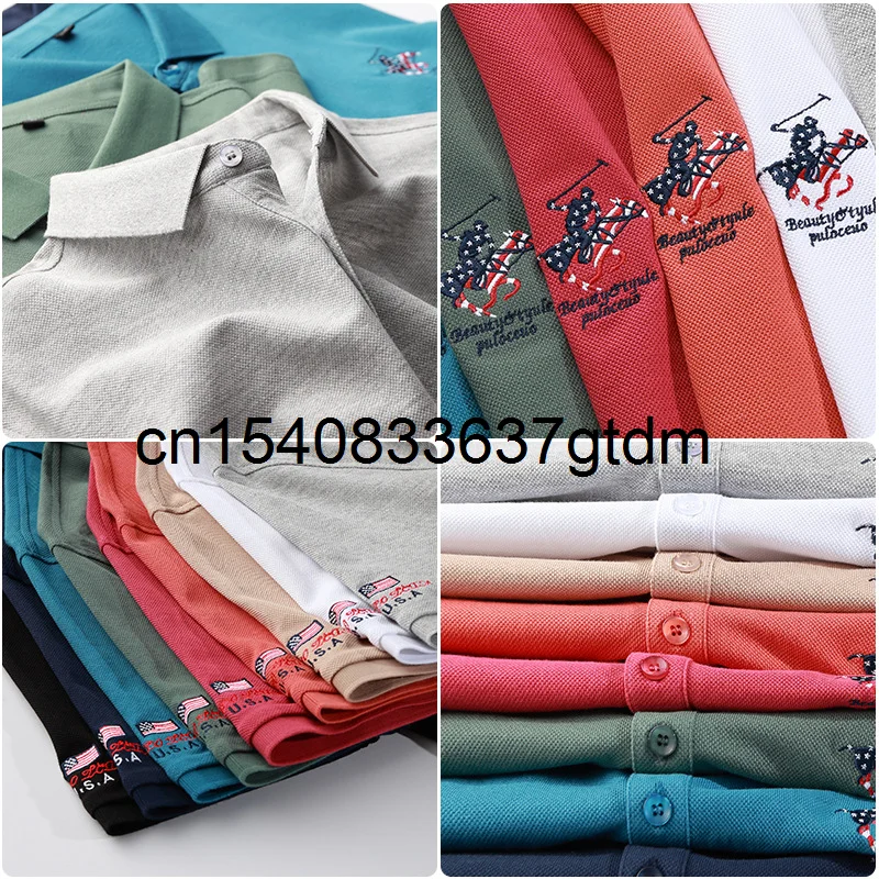 

Summer 2021 new men's fattening plus size cotton short sleeve t-shirt men's fat Lapel short sleeve T-shirt