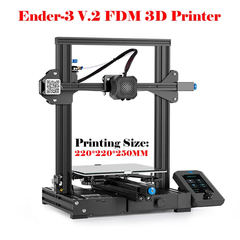 

Ender-3 V.2 Junior FDM New 4.3 Inch UI Color 3D Printer Easy Leveling FDM 3D Printer Kit impresora 3D Printing Size 220*220*250M