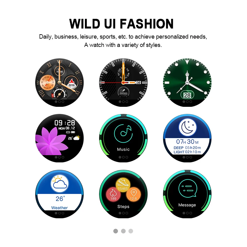 

New GT105 Smart Watch 1.22 Inch Round Screen Heart Rate Blood Pressure Blood Oxygen Weather Health Pedometer Sleep Smartwatch