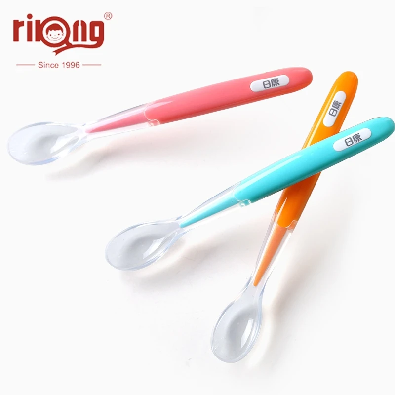 Детская Ложка Rikang детские столовые приборы мягкая силиконовая ложка инструменты
