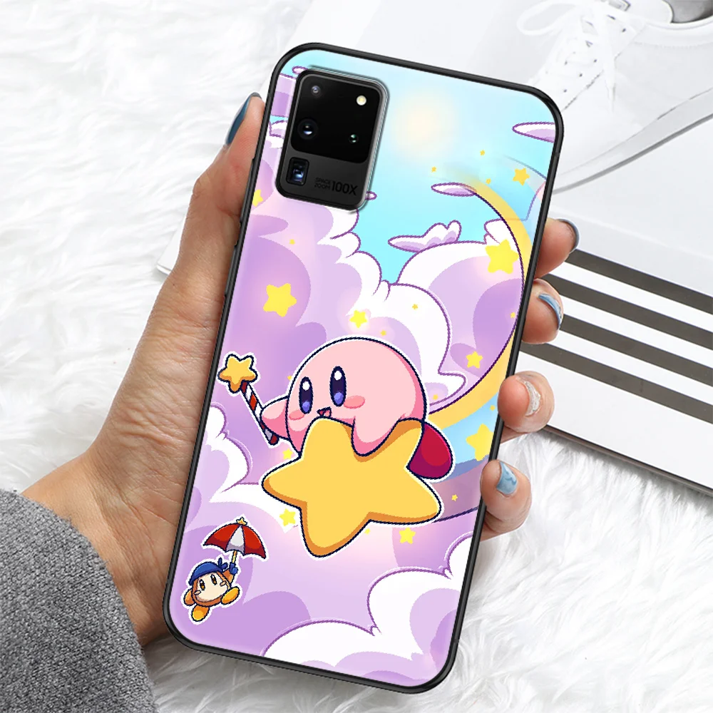 

Cartoon Game Cute Kirbys Phone case For Samsung Galaxy Note 4 8 9 10 20 S8 S9 S10 S10E S20 Plus UITRA Ultra black pretty bumper