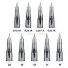 Иглы для микроблейдинга, тату-иглы для бровей, губ, картриджи для татуажа, аксессуары для перманентного макияжа, игла пуш-ап типа 1P, 100 шт.