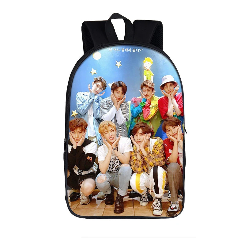 KPOP Ateez 3D студенческий рюкзак Холщовая Сумка для колледжа рюкзак женская сумка вентиляторы ответ на помощь - Цвет: 10