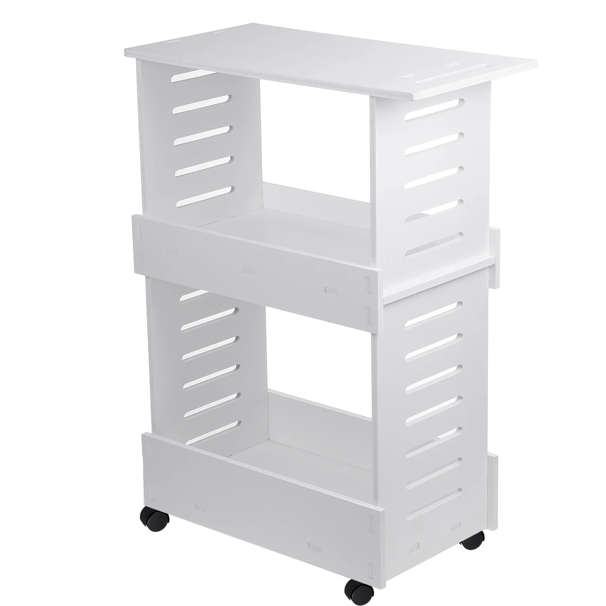 

2 Tiers Gap-Holder Removable Storage Rack With Wheels Kitchen Bathroom Storage Rack Layer Gap Storage Rack Mobile Shelving