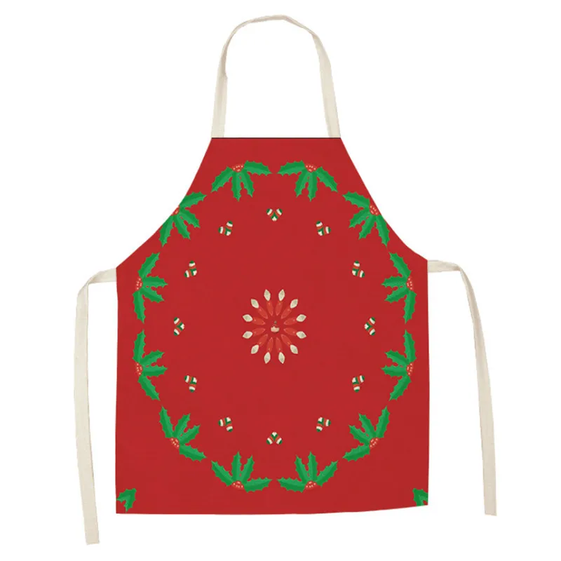 1 шт. веселый новогодний фартук для женщин сарафан Санта Клаус хлопковые льняные