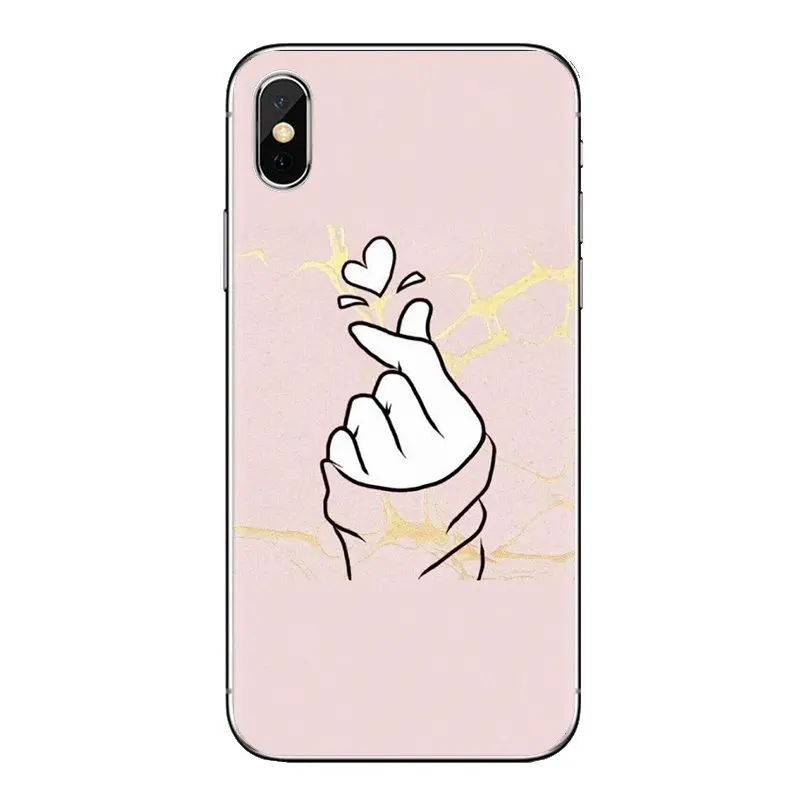 Черно-белый силиконовый чехол с рисунком сердца Love kpop для Xiaomi Redmi 4 3 3S Pro mi 4i 4C 5 5s Max