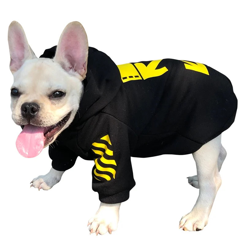 

Dog Fashion Autumn Winter Pet Law Fighting Clothes Schnauzer Fashion Brand Ow Teddy Adult Pet Hooded Thick Sweater Good Quality