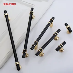 KK  FING современные минималистичные Длинные ручки для дверей шкафов, ручки для ящиков, американский черный шкаф, Длинные ручки, мебельная фурнитура