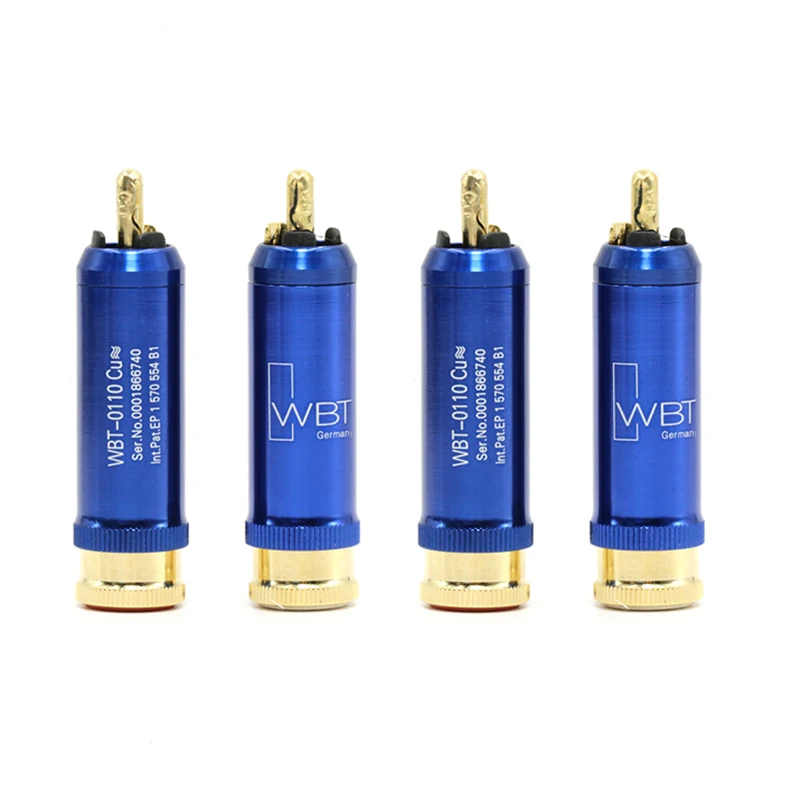 4 шт. WBT 0110cu nextgen медный RCA разъем для DIY кабеля | Электроника