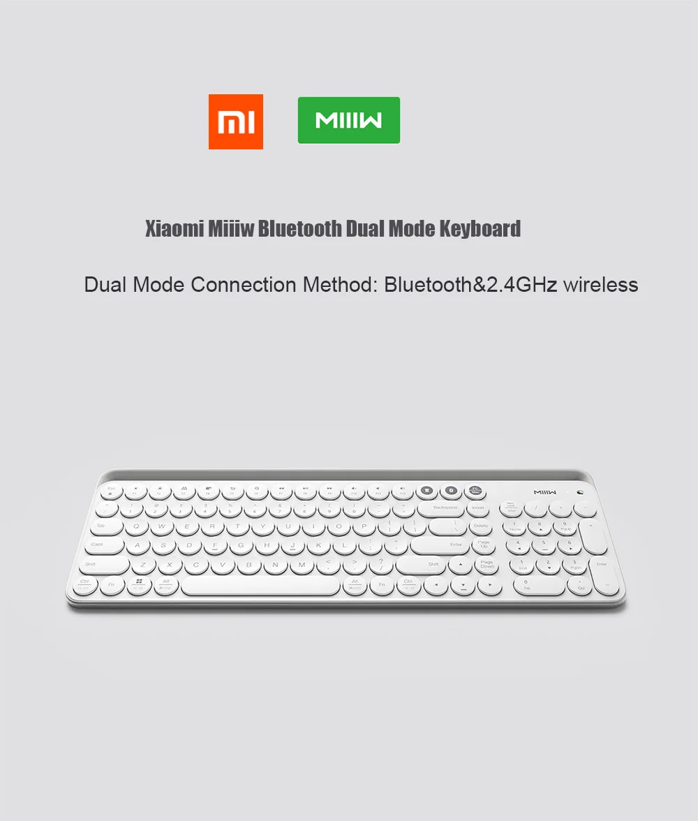 Xiaomi Miiiw Bluetooth двухрежимный клавиатура MWBK01 104 ключей 2,4 ГГц Мульти совместимый Беспроводной клавиатура+ Испания русский паста