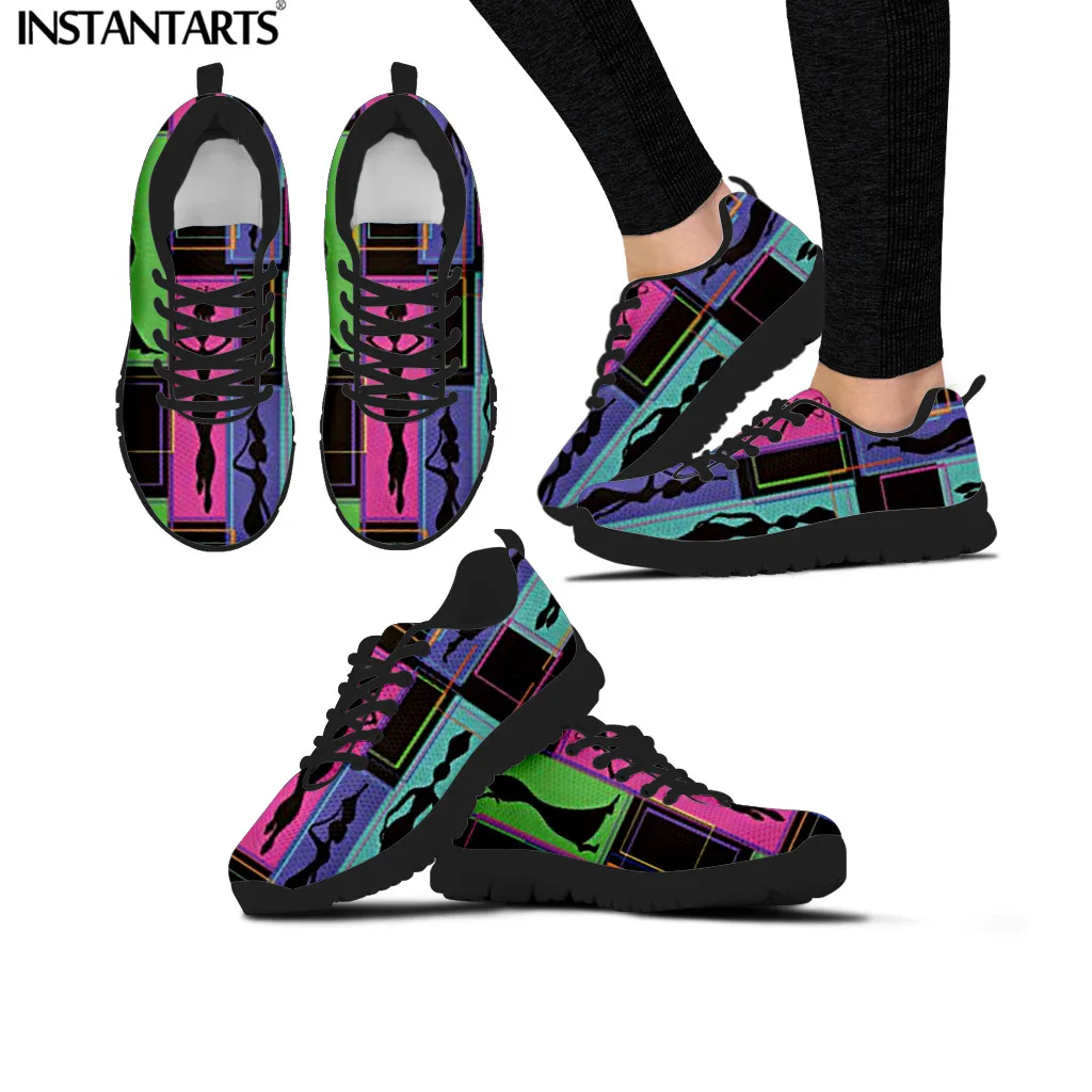 Кроссовки женские в африканском стиле повседневные сетчатые с 3D принтом на