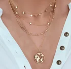 Ожерелье женское, ожерелье из Подвески с блестками бусин, с картой, звездой, ракушками, 2020