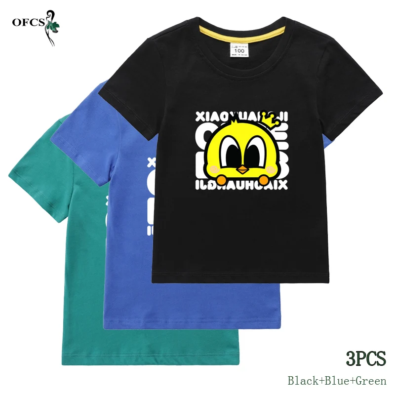 

3Pcs/Lot 2-12Y Boys Girls T Shirt Children Cartoon Fashion Cotton T_shirt Summer Fashion Clothing Unisex Brand Party Costume Top
