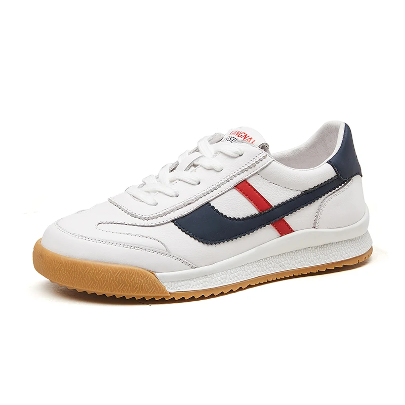 

Кроссовки KANGNAI женская обувь со шнуровкой из бычьей кожи женская повседневная обувь