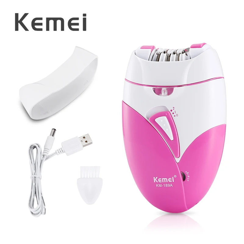 

Kemei Electric Epilator Rechargeable Women Shaver Whole Body Available Painless Depilation High Quality Hair Removal Machine 45G
