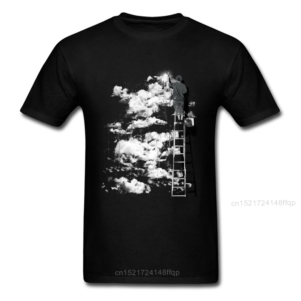 Футболка из 100% хлопка Мужская футболка с оптимистом топы короткими рукавами