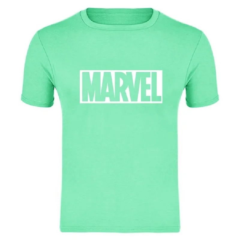 Новые модные футболки для пары с короткими рукавами Marvel, Мужская футболка с принтом супергероя, футболка с круглым вырезом, комикс, футболка с надпись Marvel, топы, Мужская одежда, футболки