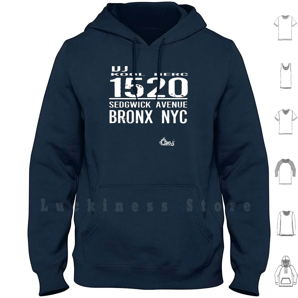

Dj Kool Herc Sedgwick Avenue [ Wht ] Hoodies Long Sleeve Dj Kool Herc Kool Herc Originators