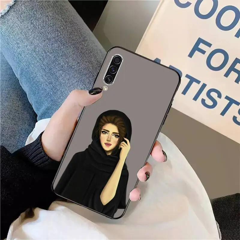 

Arabic Hijab Girl Queen Crown Phone Case For Samsung galaxy S 9 10 20 A 10 21 30 31 40 50 51 71 s note 20 j 4 2018 plus