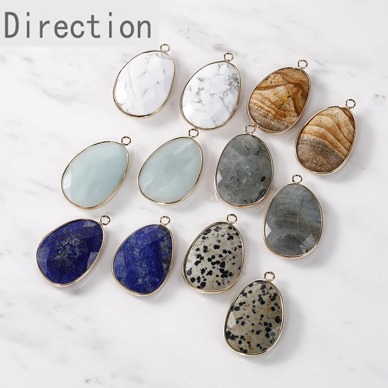 

Color Preserving Package Phnom Penh Crystal Pendant Irregular Oval Pendant diy Handmade Jewelry Material Fitting