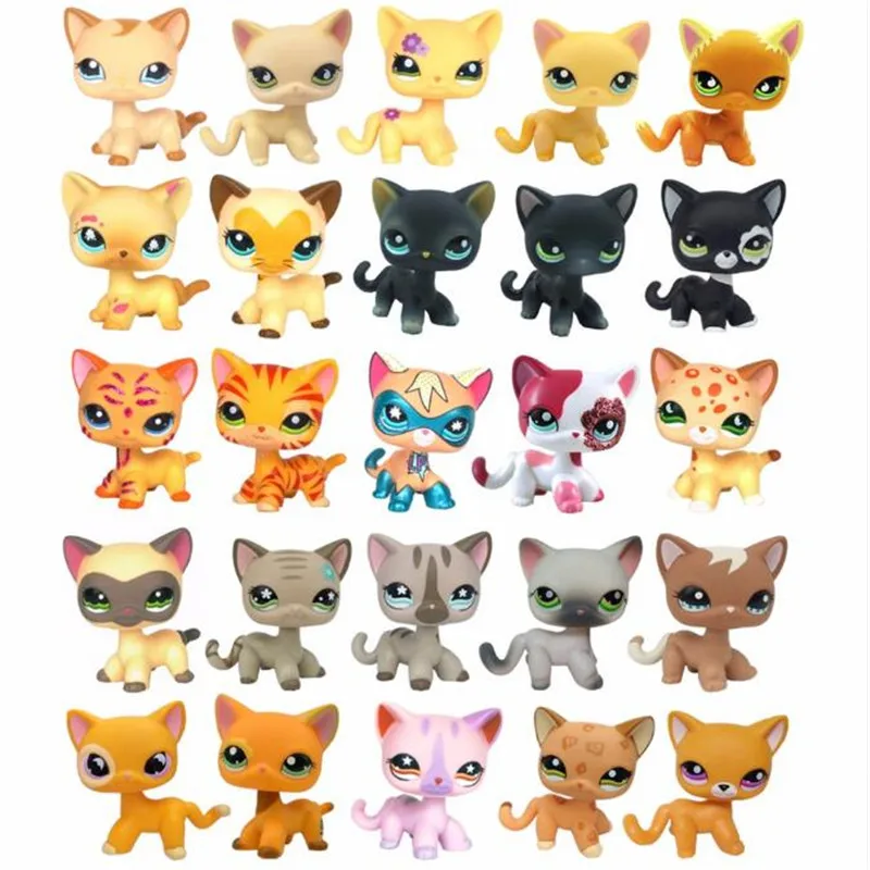 Редкие игрушки Lps pet shop бесплатная доставка розовая короткая кошка Такса собака