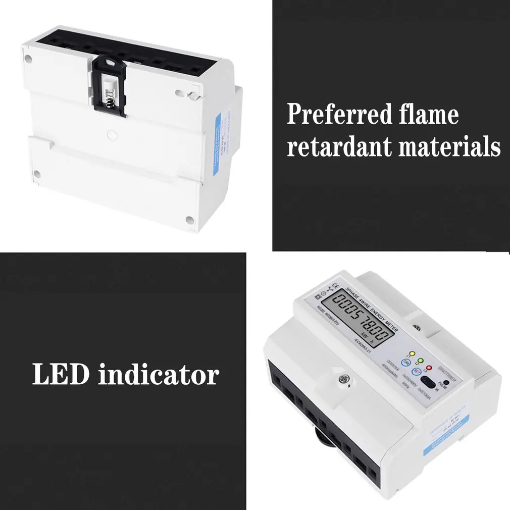 SINOTIMER DDS578MR RS485 220 в 5 380 а 3 фазный 4 проводной цифровой измеритель энергии на DIN рейке