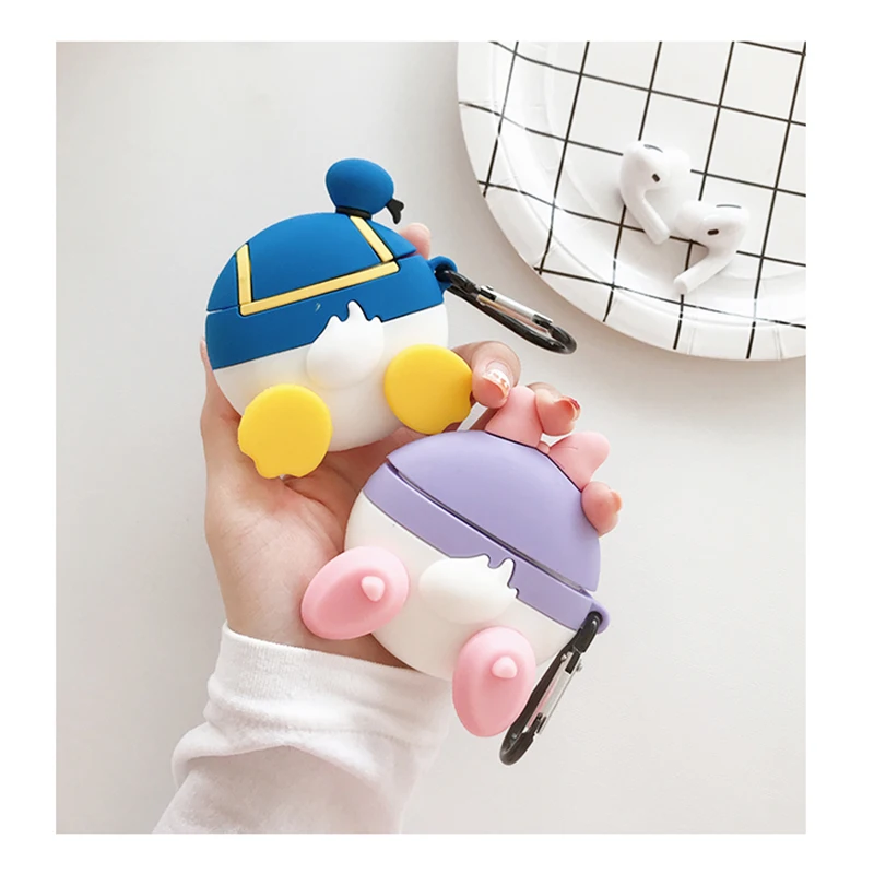 

Airpods Case For Cute Duck Airpods pro or 1/2 Novelty Anime Wireless Headphones Shockproof Cover