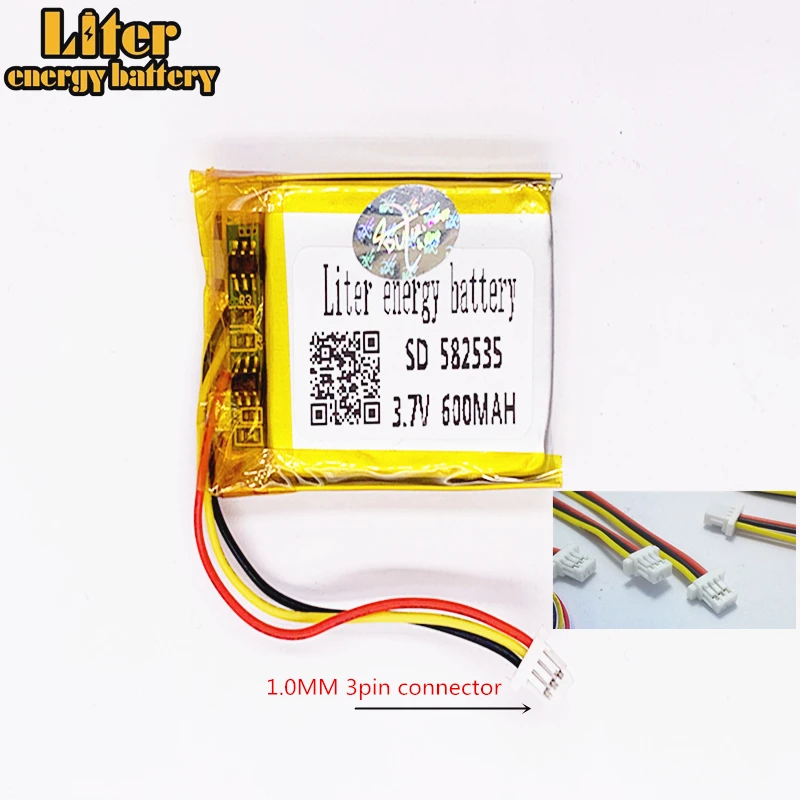 Модель 582535 SP5 3,7 V 600mAh аккумуляторная батарея для тахографа papago F300 F200 F210 QStar A5 DVR 602535 parkcity 710