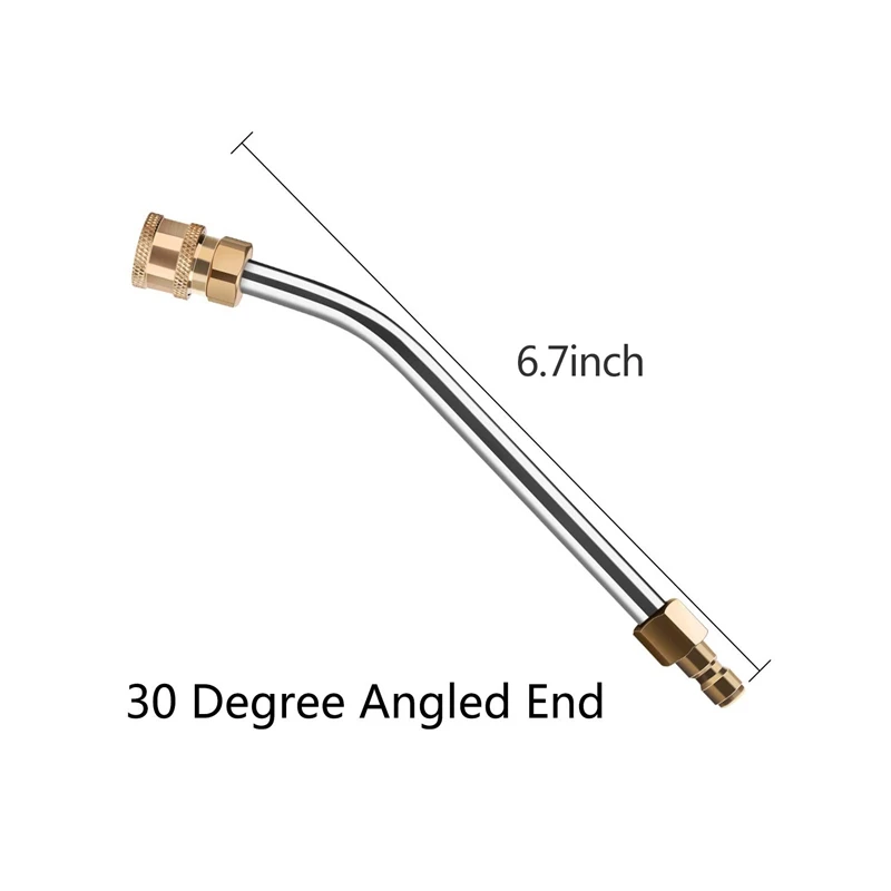 Gutter Cleaning Extension Wand 6.7 Inch for Gutters Roof Areas or Trucks 30 Degree Angle 1/4 Quick Connect 4000 | Автомобили и