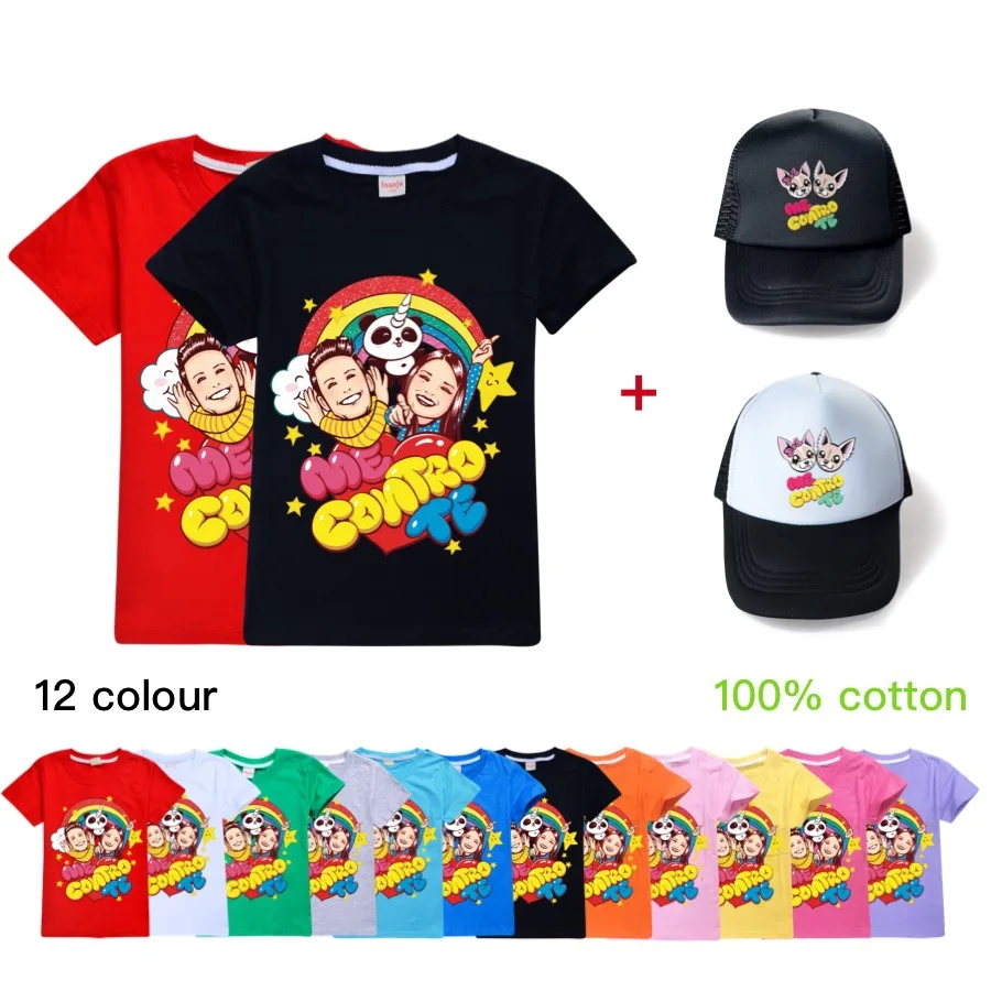 

Детские футболки От 2 до 15 лет с коротким рукавом, с мультяшным принтом «me VS te», летняя детская блузка для мальчиков и девочек, одежда, повседневная футболка, топ