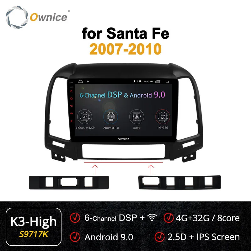S9717 K3-High Ownice K1 K2 Octa Core Android 8,1 2 Дин радио для hyundai Santa Fe 3 IX25 Creat IX45 Автоматическая навигация gps плеер - Цвет: S9717 K3-High