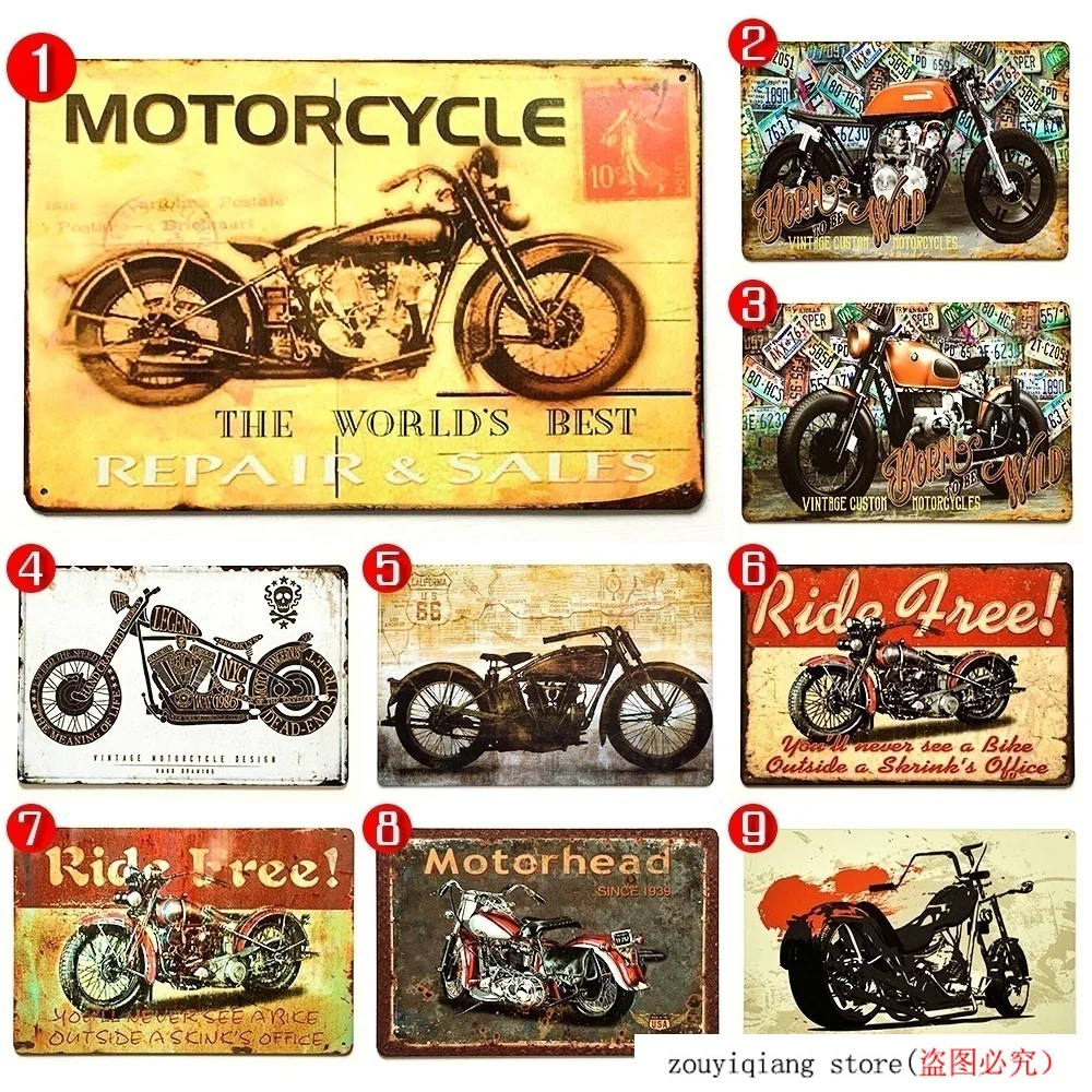 Металлические ретро плакаты Mototcycle винтажные оловянные Плакаты для бара кафе