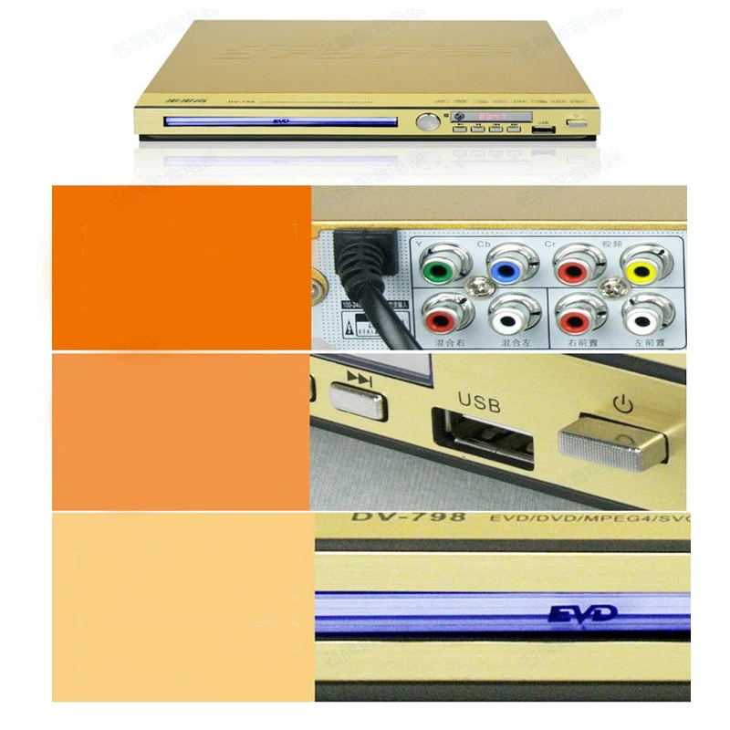 Kaolanhon 220 В DVD плеер домашний аудио RMVB HD Bluetooth EVD супер декодирование vcd плеер Bluetooth MPEG4 RMVB кардридер CD