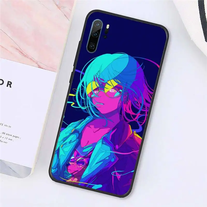 

Neon Oni Girl aesthetics anime Phone Case For Huawei honor Mate P 10 20 30 40 Pro 10i 9 10 20 8x Lite Y91C V17 6.38 6.44