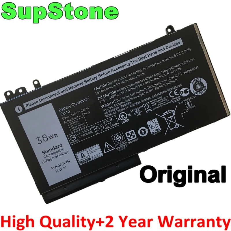 SupStone 38Wh Genuine RYXXH 79VRK WYJC2 Laptop Battery for Dell Latitude E5250,E5450,E5550,E5270,E5470 11-3150,11-3160,11-3550